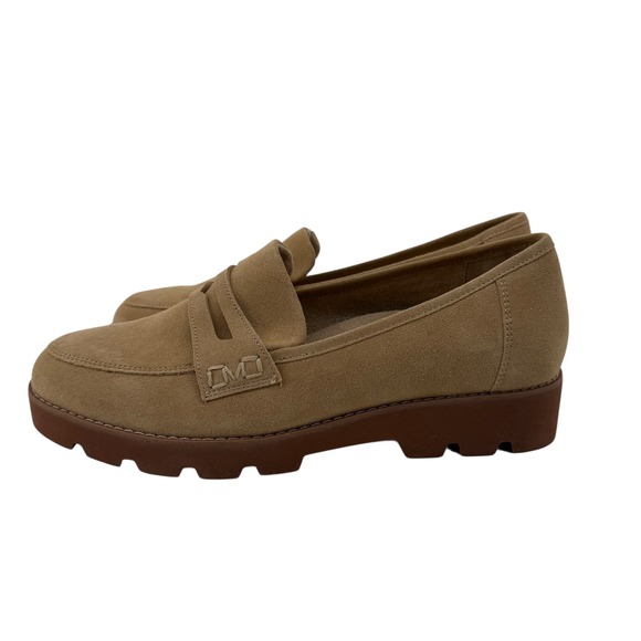 NEW Vionic Cheryl II Tan Suede Wide Loafer Shoes Women's Size 8.5 Comfort - Picture 2 of 6
